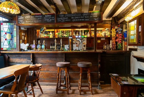 Inside the Allied Arms historic public house, Reading, Berkshire, England, UK