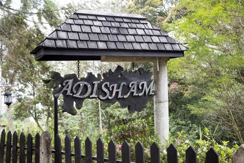 Sign for St Benedict's Monastery, Adisham, Haputale, Haputale, Badulla District, Uva Province, Sri