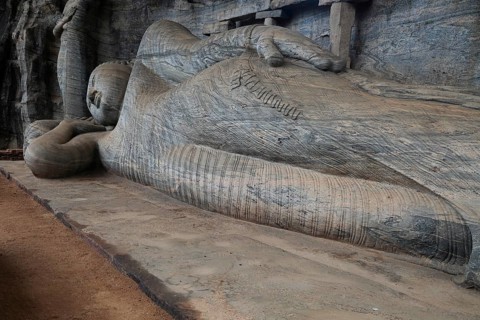 Reclining Buddha, Gal Viharaya, UNESCO World Heritage Site, the ancient city of Polonnaruwa, Sri