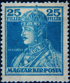 Charles I (1887, 1922) Emperor of Austria and as IV. Karoly (Karl IV) King of Hungary 1916â€“1918.