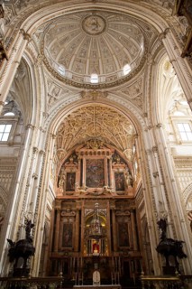 Altar interior of the cathedral inside the former mosque, Cordoba, Spain, Europe