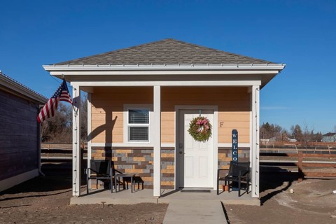 Longmont, Colorado, The Veterans Community Project is building tiny homes for homeless veterans.