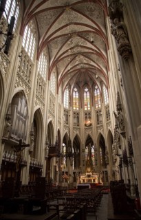Interior of Saint John cathedral church, 's-Hertogenbosch, Den Bosch, North Brabant province,