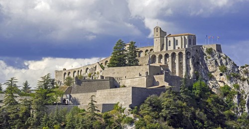 Citadel of the city Sisteron on the banks of the River Durance, Provence-Alpes-Cote d'Azur,