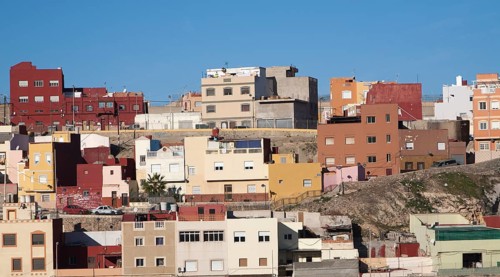 Housing in Melilla autonomous city state Spanish territory in north Africa, Spain, Europe