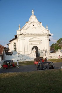 Whitewashed building Dutch Reformed Church historic town of Galle, Sri Lanka, Asia