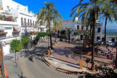 Plaza de Espana, Vejer de la Frontera, Cadiz Province, Spain, Europe