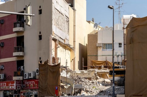 Small construction site in the Al Fahidi neighbourhood, Dubai, United Arab Emirates, Asia