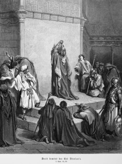David weeping over the death of Absalom, 2nd Book of Samuel, chapter 18, weeping, lamenting, temple