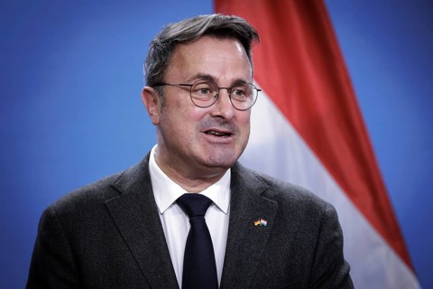 Xavier Bettel, Foreign Minister of the Grand Duchy of Luxembourg, recorded during a press