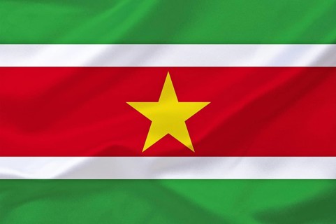 The flag of Suriname, country in South America, Studio