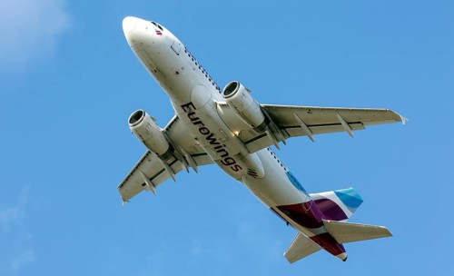 An Airbus A-320 of the airline Eurowings, Schoenefeld, 28/03/2023