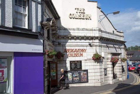 Coliseum former cinema now Wetherspoon pub, Abergavenny, Monmouthshire, South Wales, UK