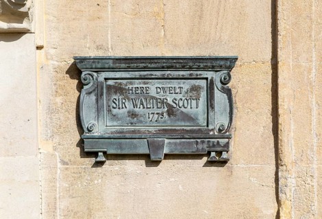 Here dwelt Sir Walter Scott 1775, South Parade, Bath, Somerset, England, UK