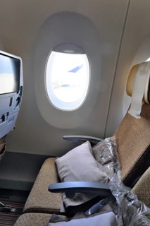 Airbus A 350 900 Singapore Airline window seat, Munich Franz Josef Strauss Airport, Munich,