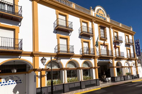 Pina de Arcos hotel building, village of Arcos de la Frontera, Cadiz province, Spain, Europe