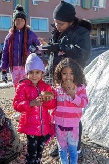 Denver, Colorado, Immigrants, mostly from Venezuela, live in a tent camp near downtown Denver. The