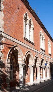 Victorian police station in Irish Town area of Gibraltar, British terroritory in southern Europe