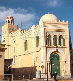 Mezquita Central, central mosque building designed by Enrique Nieto 1945, Melilla, north Africa,