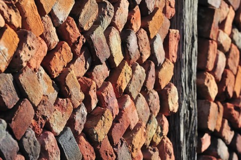 Stacked bricks at brickworks, Boom, Belgium, Europe