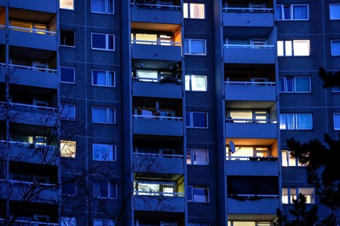 View of the Gropiushaus tower block in Gropiusstadt. The rise in rents in German cities has