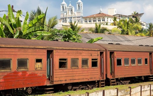 Train railway station, Galle, Sri Lanka, Asia