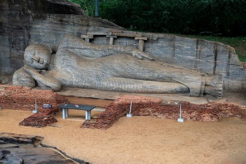 Reclining Buddha, Gal Viharaya, UNESCO World Heritage Site, the ancient city of Polonnaruwa, Sri