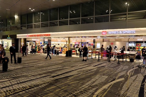Interior view of Terminal 3, Duty Free Shops, Changi Airport Singapore, Singapore, Asia