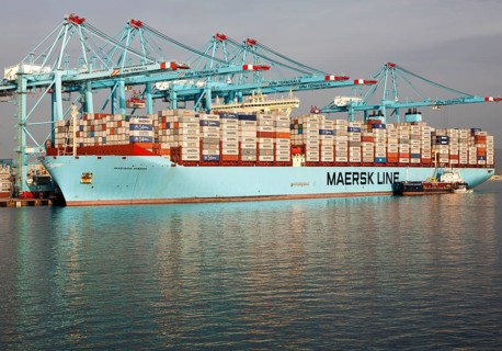 APM Terminals container ship port at Algeciras, Cadiz Province, Spain, Europe