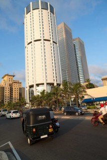 Modern architecture buildings central Colombo, Sri Lanka, Asia, BOC building and Twin Towers World