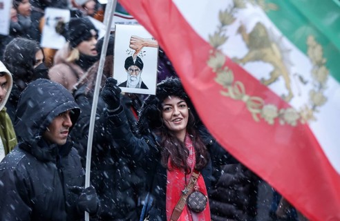 Demonstration in solidarity with the protests in Iran and remembrance of the killing of people by