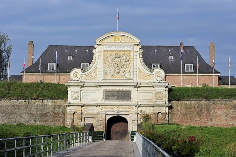 Entrance gate to the Vauban Citadel in Lille, France, Europe