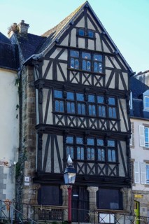 Half-timbered house Maison a Lanterne Maison de la Reine Anne on Place Alende, Morlaix Montroulez,