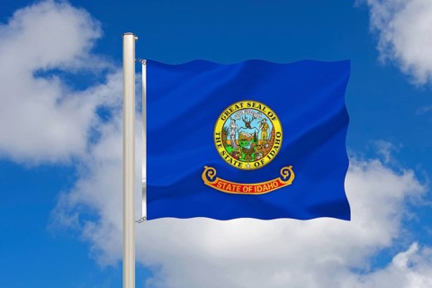 The flag of Idaho, USA, Studio, North America
