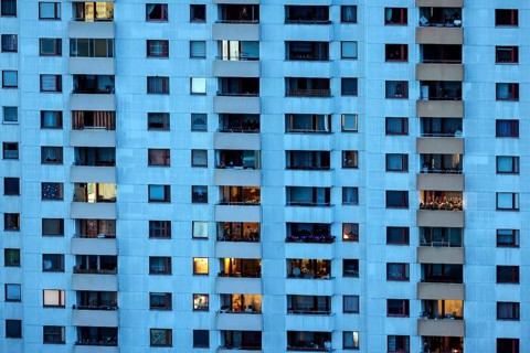 View of a tower block in Gropiusstadt. The rise in rents in German cities has increased again in