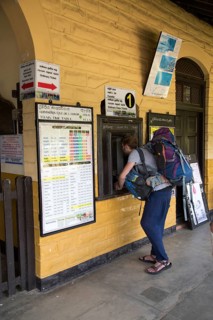 Railway station ticket office Ella, Badulla District, Uva Province, Sri Lanka, Asia