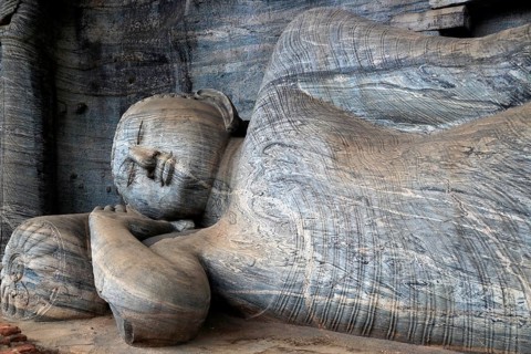 Reclining Buddha, Gal Viharaya, UNESCO World Heritage Site, the ancient city of Polonnaruwa, Sri