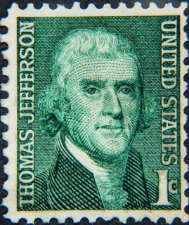 Thomas Jefferson (1743-1826), author of the Declaration of Independence and the third U.S.