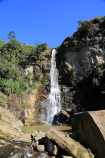 Waterfalls on Ramboda Oya river, Ramboda, Nuwara Eliya, Central Province, Sri Lanka, Asia