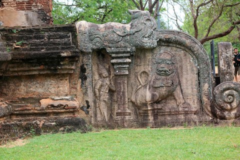 UNESCO World Heritage Site, ancient city Polonnaruwa, Sri Lanka, Asia, stone carving figures,