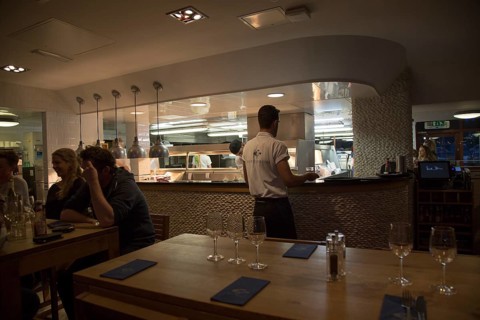 Rick Stein's Fish restaurant, famous TV chef, Falmouth, Cornwall, England, UK