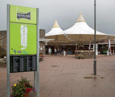 Festival Park shopping centre, Ebbw Vale, Blaenau Gwent, South Wales, UK