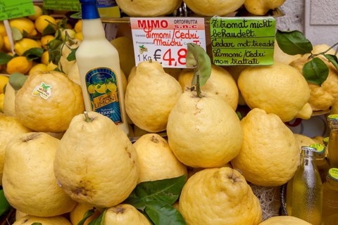 Lemons and lemon products, Limone sul Garda, Lake Garda, Province of Brescia, Lombardy, Italy,