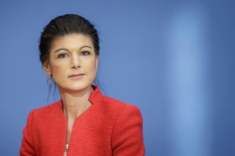 Dr Sahra Wagenknecht, Member of the Bundestag, recorded at the Federal Press Conference on the
