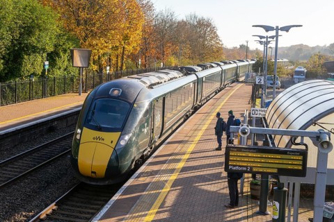 GWR Great Western Railway Class 800 series Hitachi InterCity Express train, Hungerford railway