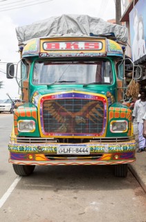 Brightly decorated lorry town of Haputale, Badulla District, Uva Province, Sri Lanka, Asia