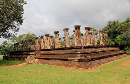 Council Chamber, Island Park, UNESCO World Heritage Site, the ancient city of Polonnaruwa, Sri