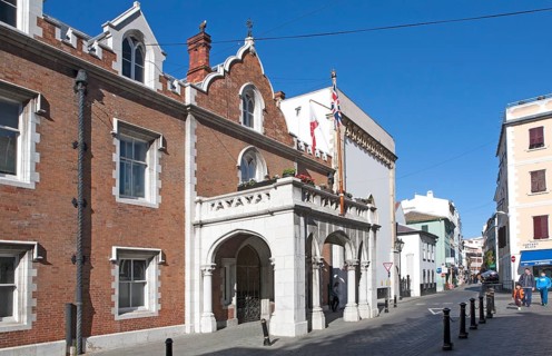 Convent building the official residence of the Governor of Gibraltar, British terroritory in