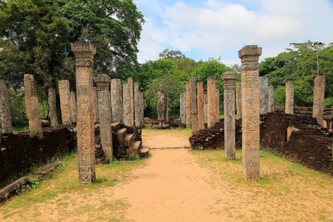 Atadage building in the Quadrangle, UNESCO World Heritage Site, the ancient city of Polonnaruwa,