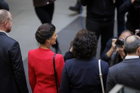 Fabio de Masi, financial expert, former MEP and MP, Christian Leye, MP, Dr Sahra Wagenknecht, Amira